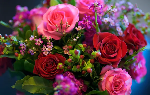 Berries, roses, bouquet