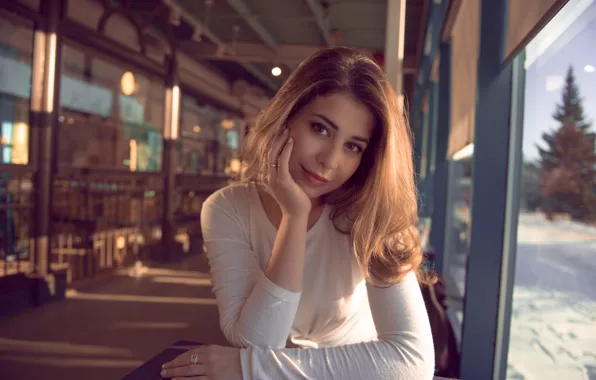 Picture girl, face, smile, background