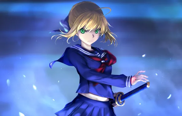 Girl, background, the saber, Fate stay night, Fate / Stay Night