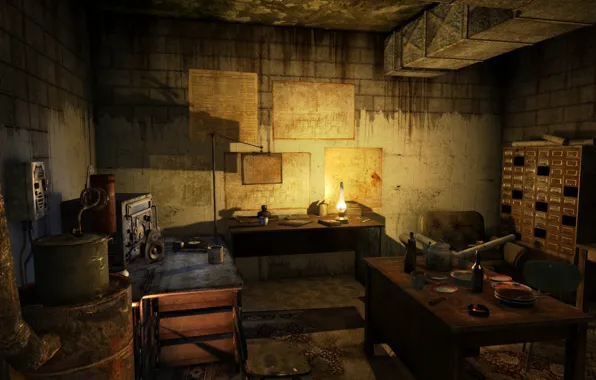 Metro, lamp, kitchen, metro 2033, metro 2033, housing, abode, metro