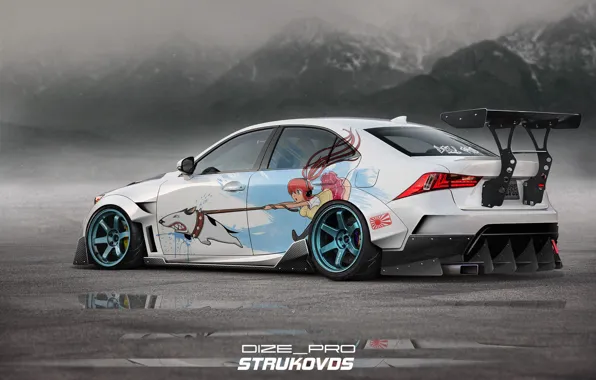 Auto, Lexus, Machine, Tuning, Art, Rendering, Lexus IS, Dmitry Strukov