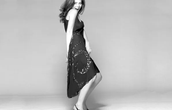 Picture mood, dress, actress, black and white, actress, anna friel, Anna Friel