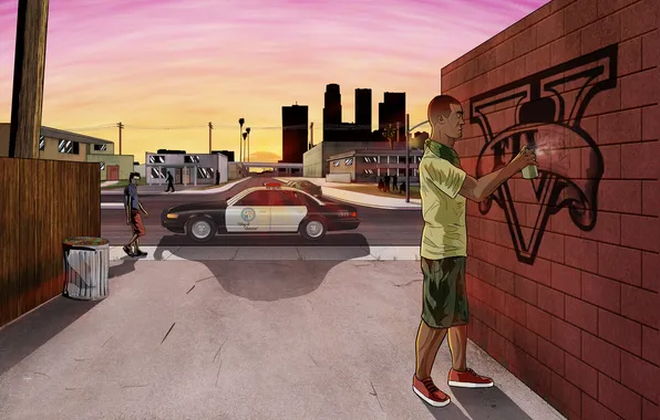 Picture grafiti, Grand Theft Auto V, Los Santos, Franklin