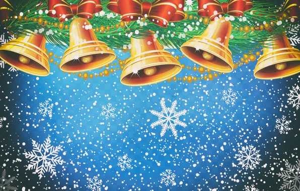 Picture winter, snow, decoration, snowflakes, background, mood, holiday, new year