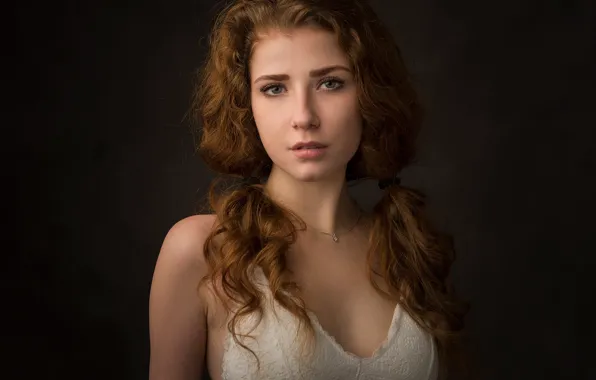 Portrait, curls, retouching, Fry Eugene