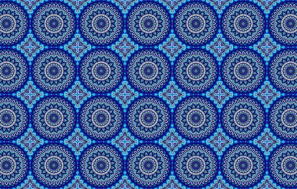 Circles, blue, pattern, ornament