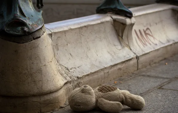 Street, toy, bear