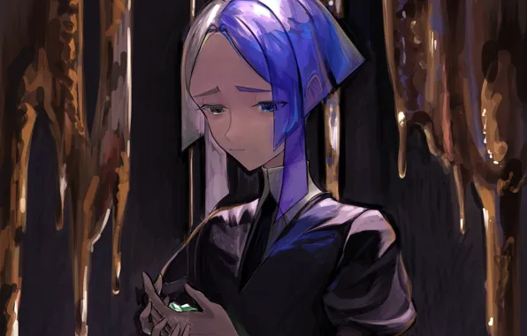 Sadness, girl, fragments, gold, House no Kuni, Euclase