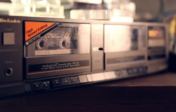 Retro, music, magazine, cassette, tape, old school