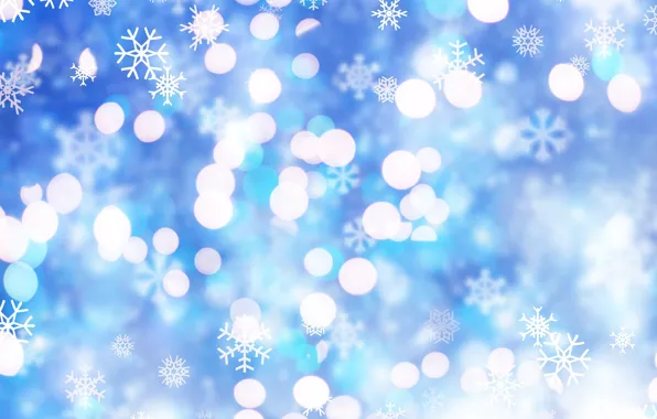 Light, snow, snowflakes, glare, background, blur, texture, Christmas