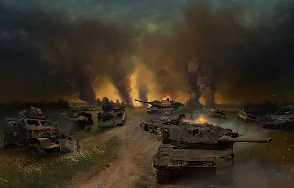 Leopard, War, Russia, Art, Ukraine, Tanks, Conflict, Conflict