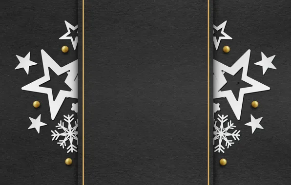 Winter, snowflakes, golden, black background, black, Christmas, winter, background