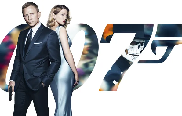Gun, background, dress, blonde, costume, agent, poster, James Bond