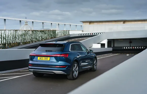 Audi, rear view, E-Tron, 2019, UK version