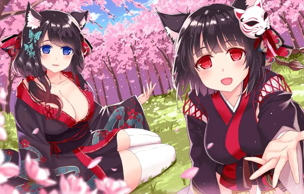 Picture Azur Lane, spring, Sakura, girl