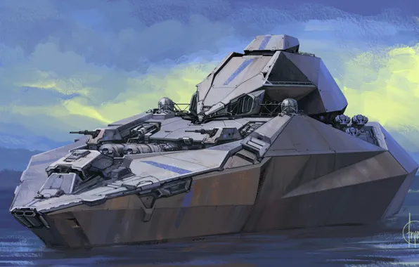 Design, background, combat, futuristic vehicle
