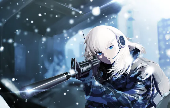 Picture girl, weapons, Girls Frontline