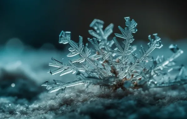 Winter, crystal, macro, snow, Shine, Christmas, New year, crystals