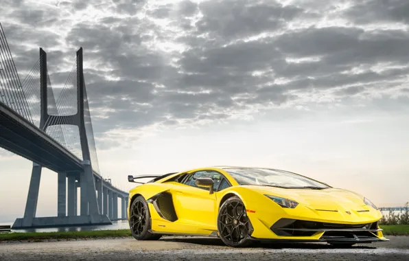 Bridge, Lamborghini, supercar, 2018, Aventador, Lisbon, SVJ, Aventador SVJ