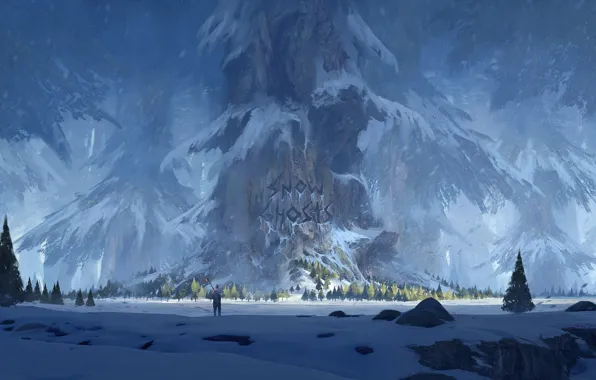Picture forest, the inscription, the wanderer, Snow Ghosts, MrSuicideSheep