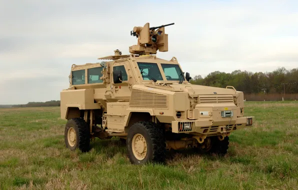 Picture field, grass, armored car, four-wheel drive, RG-33