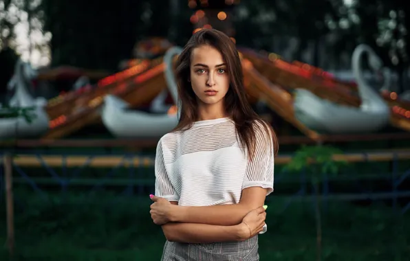 Portrait, carousel, sponge, beautiful, curls, adorable, Ivan Petrov