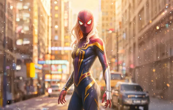 Action, amazing, Spidergirl