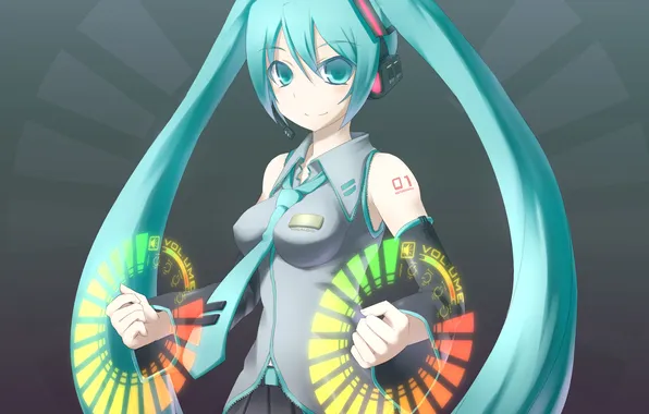 Girl, hair, vocaloid, Vocaloid, volume