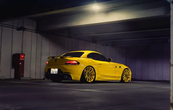 Picture tuning, Asia, Japan, bmw, Parking, drives, yellow, Tokyo