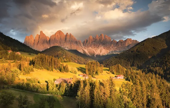 Picture forest, mountains, photo, home, meadow, Italy