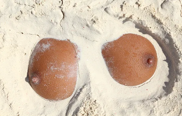 Sand, beach, close-up, Tits, nipples, breast, Katya Clover, tanned