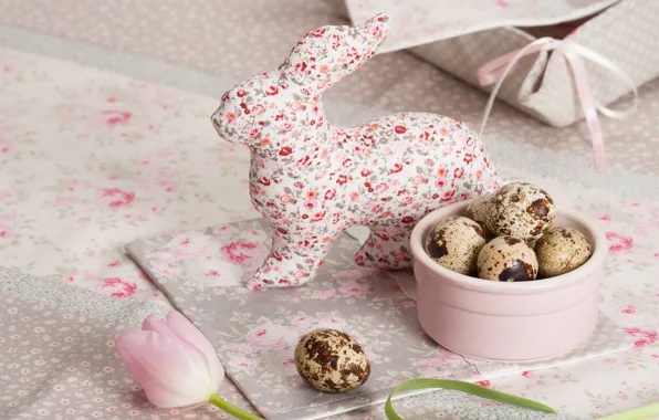 Rabbit, Easter, spring, Easter, eggs, Happy, pastel, the painted eggs