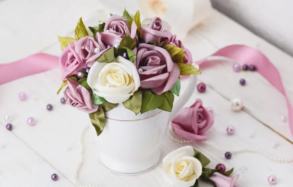 Style, tape, roses, Flowers, bouquet, Design, Flower, beads