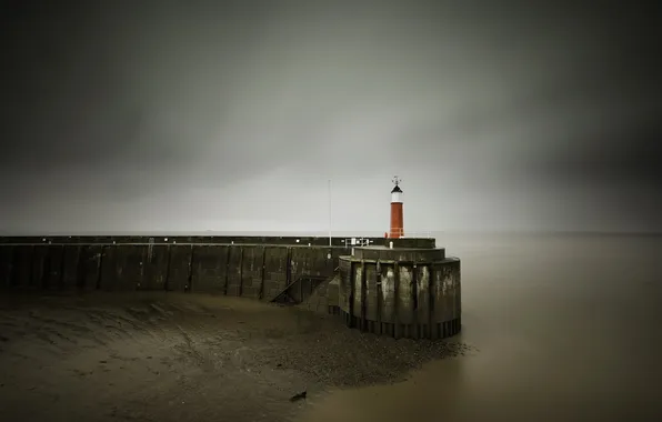 Sea, landscape, lighthouse
