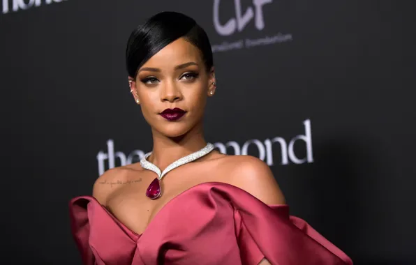 Portrait, makeup, Rihanna, Rihanna