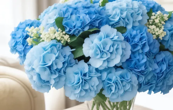 Flower, flowers, blue, green, green, tenderness, figure, plant