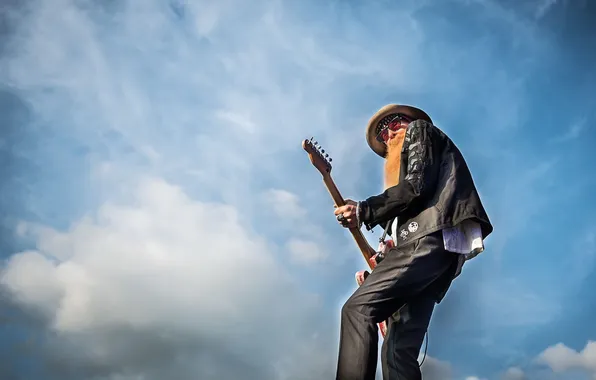 Guitar, beard, ZZTOP