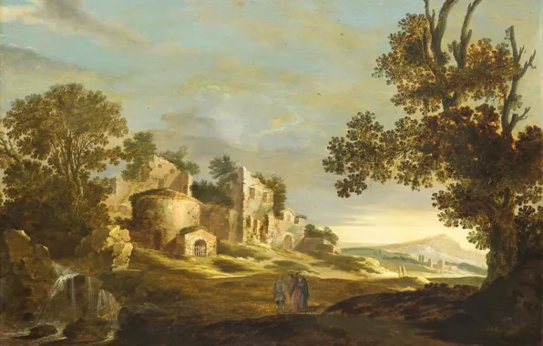 Picture picture, Charles Cornelisz. de Hooch, Landscape with Emmaus