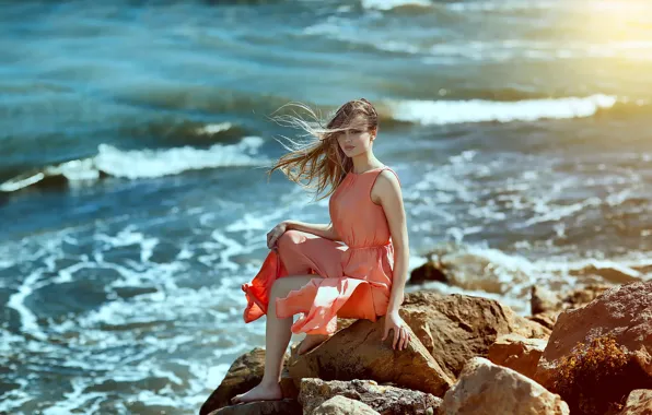 Wave, stones, dress, legs, sponge, Jessica Napolitano