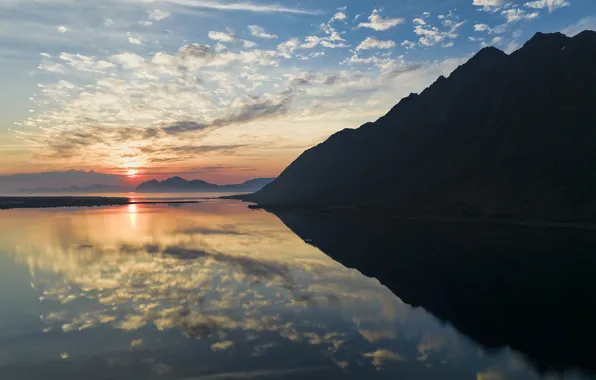 Landscape, mountains, nature, lake, reflection, dawn, mountain, morning