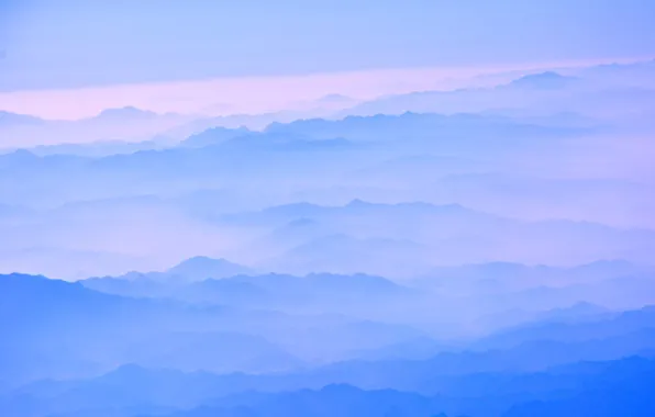 Picture the sky, clouds, landscape, nature, background, pink, widescreen, Wallpaper