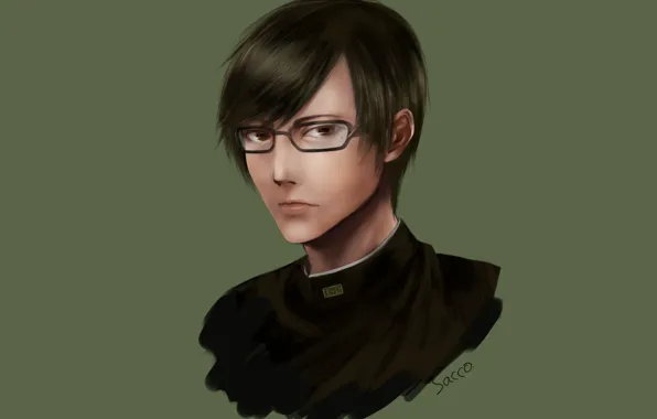 Look, portrait, anime, art, glasses, guy, Sakamoto Desu Ga, I Sakamoto