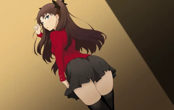 Girl, sexy, ass, Fate Stay Night, blouse, long hair, anime, beautiful
