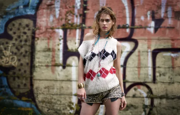 Makeup, legs, sponge, curls, Anita, Jörgen Petersen