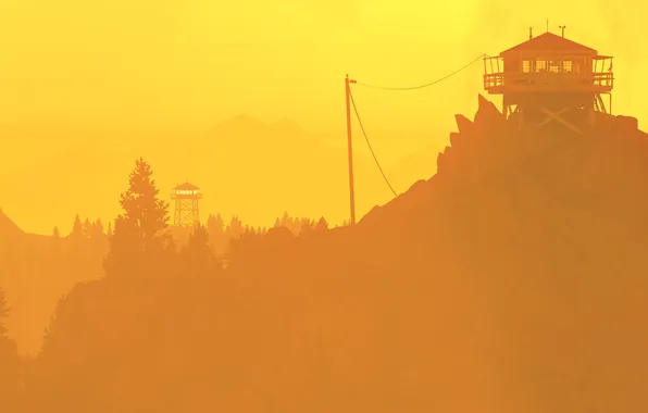Landscape, the game, the tower, Firewatch, Observation tower