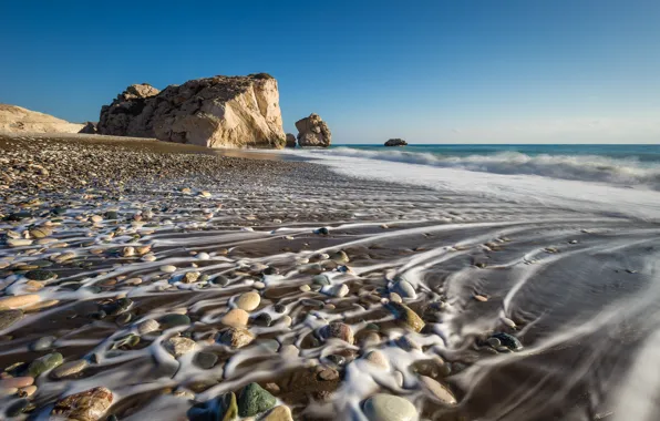 Sea, rocks, coast, Cyprus, Cyprus, Paphos District
