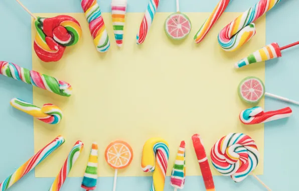 Sweets, lollipops, caramel