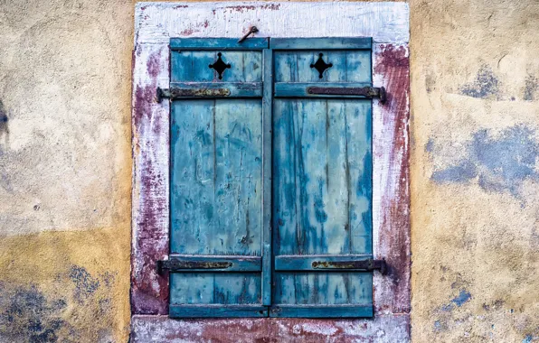 Wall, window, shutters