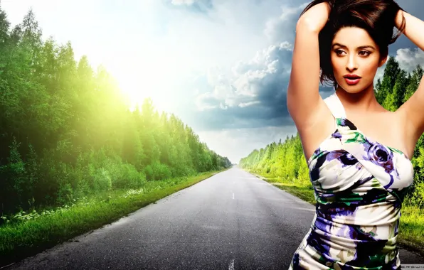 Green, hot, sexy, road, girls, beauty, baby, babe