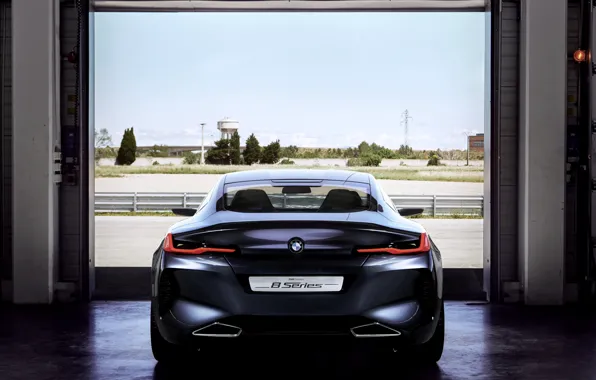 Coupe, BMW, rear view, 2017, 8-Series Concept